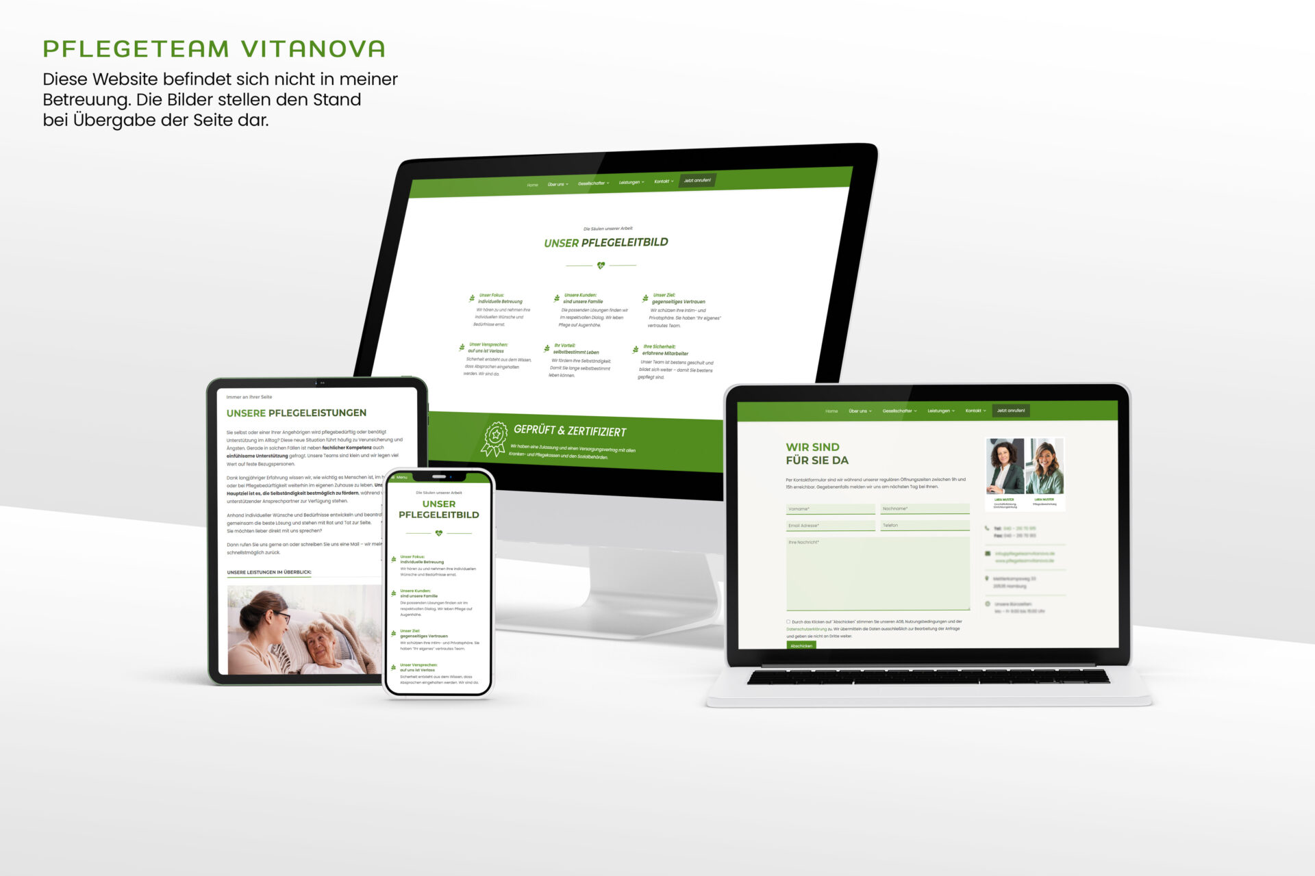 Website Pflegeteam Vitanova